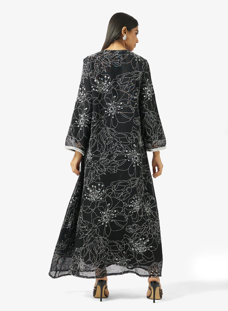 Khizana Embroidered Jalabiya - Image 2